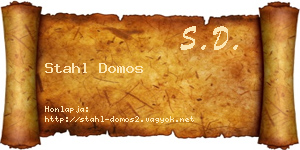 Stahl Domos névjegykártya